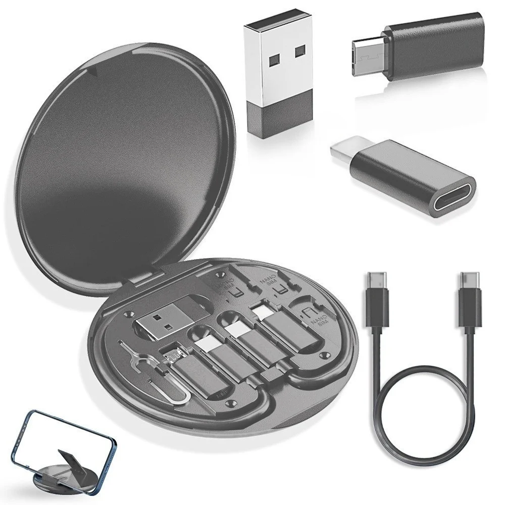USB-Datenkabel mit Schnellladefunktion und Aufbewahrungsbox, multifunktionale digitale und elektronische Aufbewahrungsbox für Kleinzubehör – Detail 8
