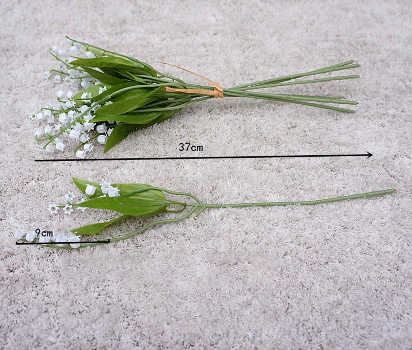 6 Stück weiße Kunstblumen, künstliche Plastikblumen, handgefertigt, für Heimdekoration, Wanddekoration, Hochzeit, Haushaltsprodukte, Outdoor-Requisiten – Detail 1