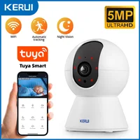 KERUI-minicámara IP inteligente Tuya de 5MP, videocámara inalámbrica para interiores, con WiFi, detección humana de IA, vigilancia CCTV, Monitor de bebé