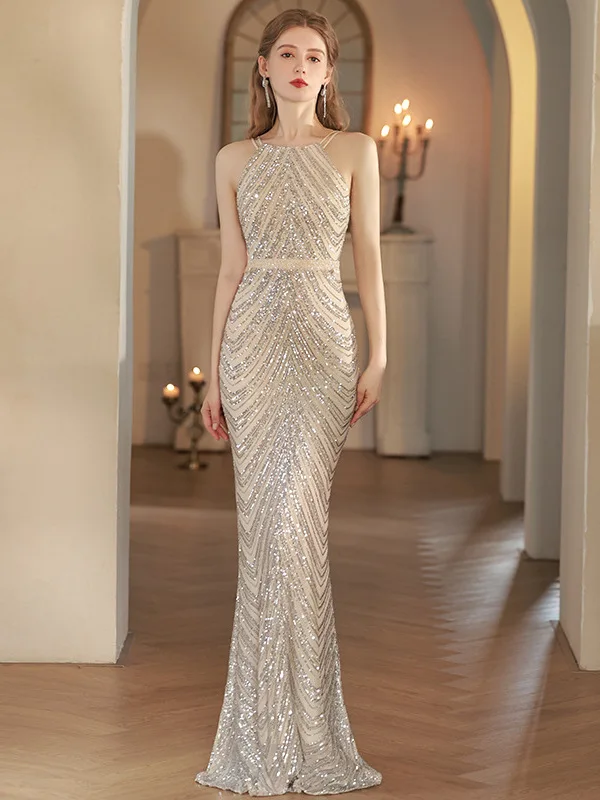 

Ele Hanging Ne Evening Gown Women's Faionable Fi Tail Skirt Heavy Work Banquet Dr Luxury Lady Host Summer 2025