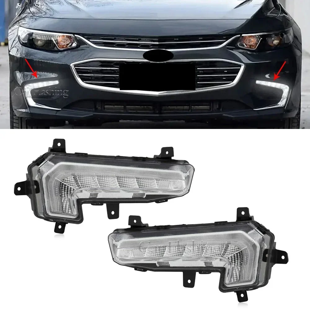 

New！ Car Front Bumper LED Fog Light DRL Daytime Running Lamp For Chevrolet Malibu XL 2016 2017 2018 Foglight Foglamp