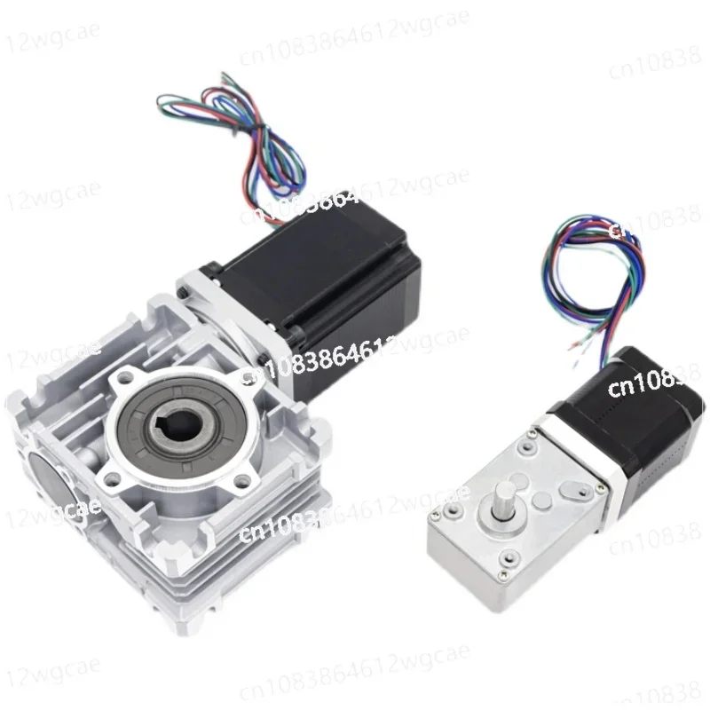 42/57/86 Stepper Motor Turbo Worm Gear Reducer Integrated Set Right Angle Small Servo Worm Gear Reducer