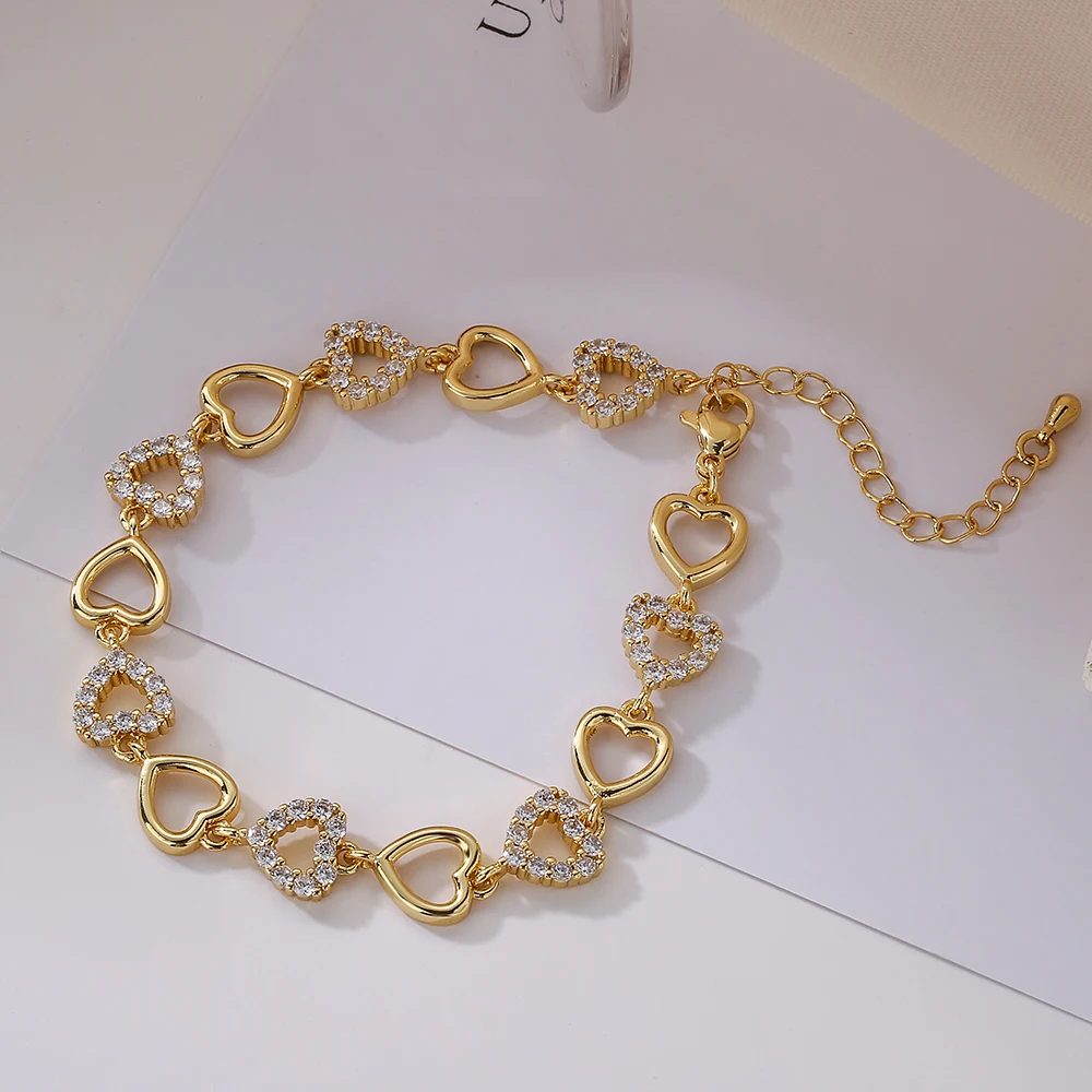 Glamorous Design Butterfly/Star-Shaped Pendant Bracelets For Women Girls, Delicate Bangles With Cubic Zirconia Party Jewelry