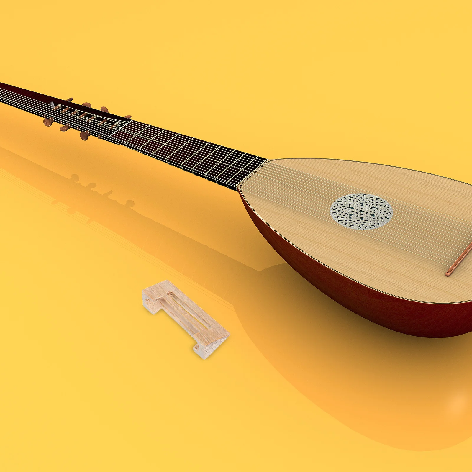 

5Pcs Sanxian Bridge Hollow Aged Bamboo Handmade Replacement for Professional Folk Music and Acoustic Performance