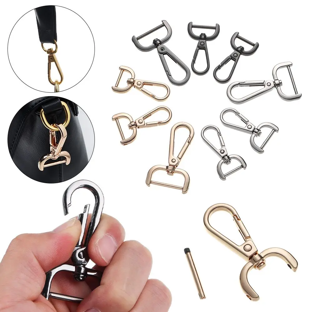 1PC Metal Detachable Snap Hook Trigger Clips Buckles Collar Carabiner Snap DIY KeyChain Leather Craft Bag Part Accessories