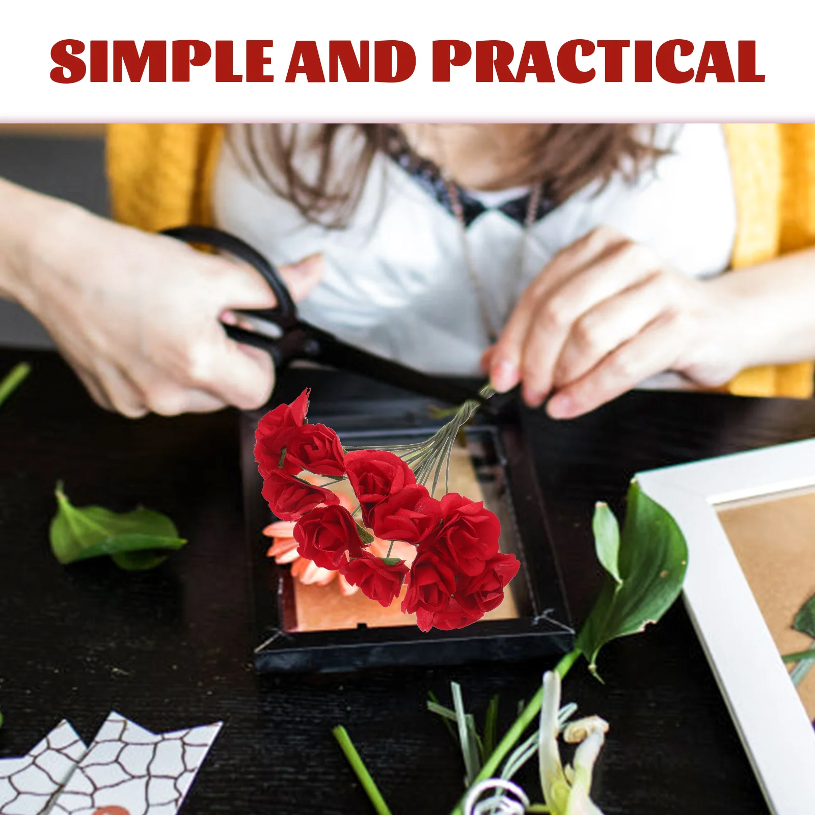 

144pcs Simulation Plum Blossom Paper Flowers Fake Floral Ornament For Home Office Desk Decor Artificial Plant Faux Flower