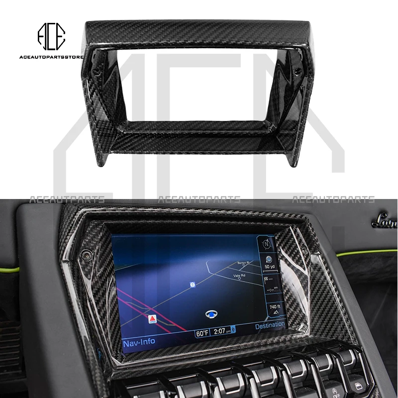 For Lamborghini Aventador LP700 LP720 LP750 SVJ Central Control Display Accessories Interior trim Dry Carbon Fiber Car Interior