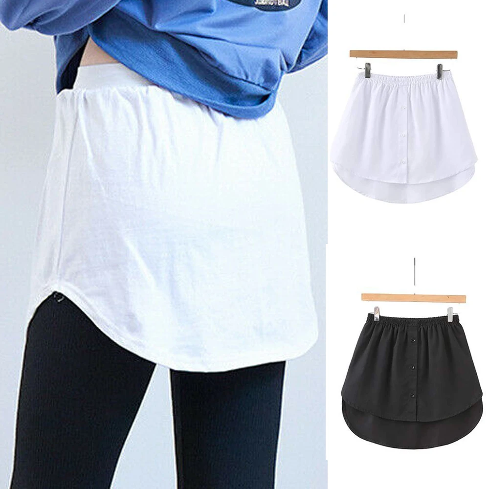 

Splitting Girls Women Layering Fake Top Mini Skirt Lower Sweep Half-Length Underskirt