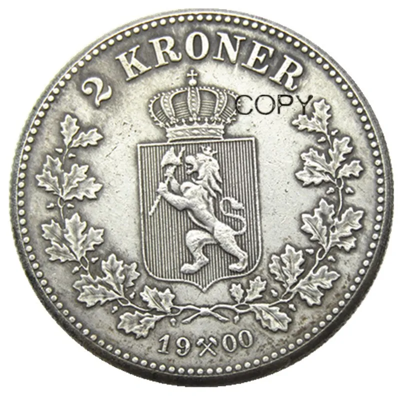 Norway 2 Kroner A set of (1878-1902) 6pcs Silver-Plated Coin COPY