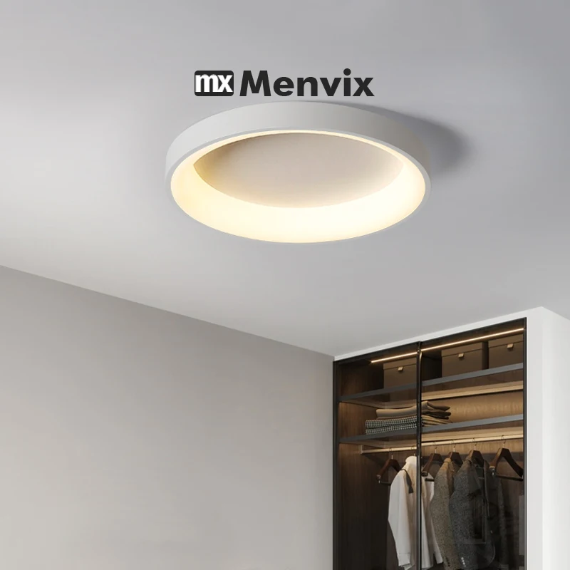 White Grey Modern Design LED Ceiling Lights For Living Room Bedroom Dining Room Dimmable Lamp Indoor Round Sqaure Fixtures