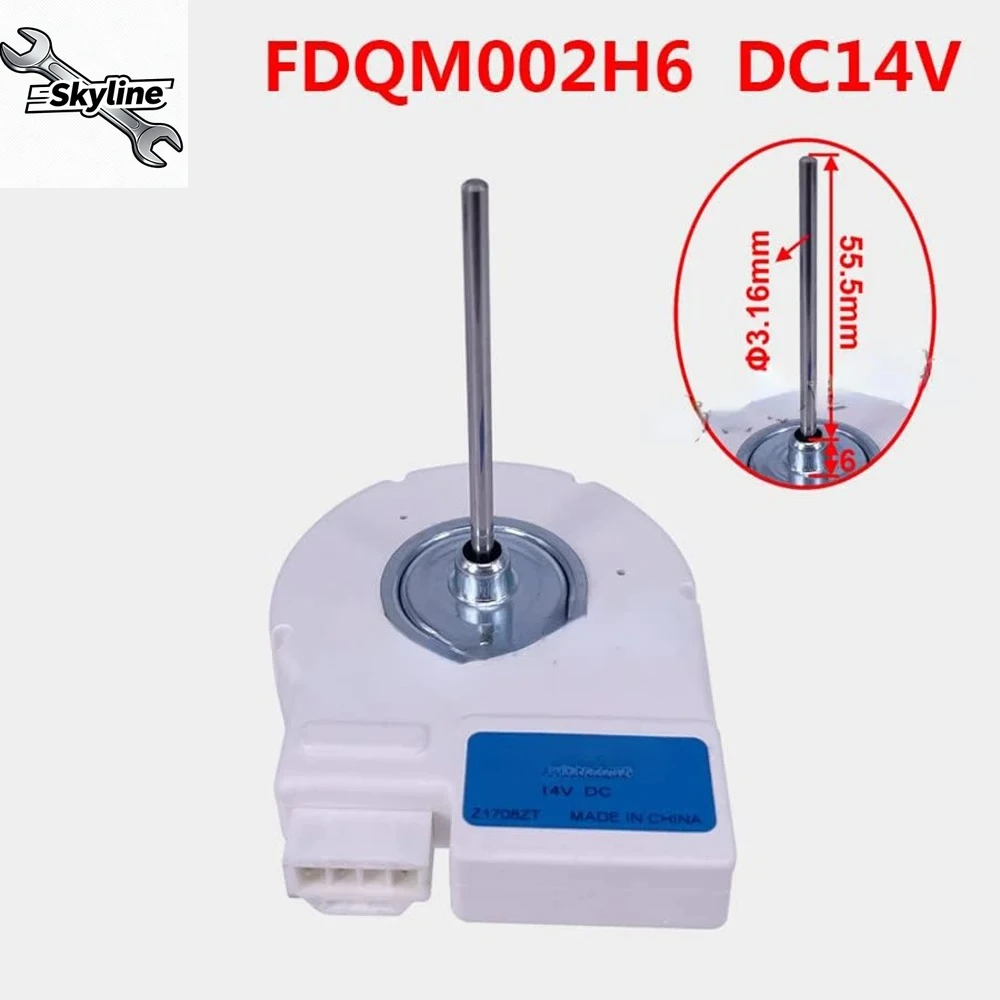 FDQM002H6 Motor für Kühlschrank DC-Lüftermotor FDQM002H6 DC14V Kühlschrank Kühler Gefrierschrank Teile