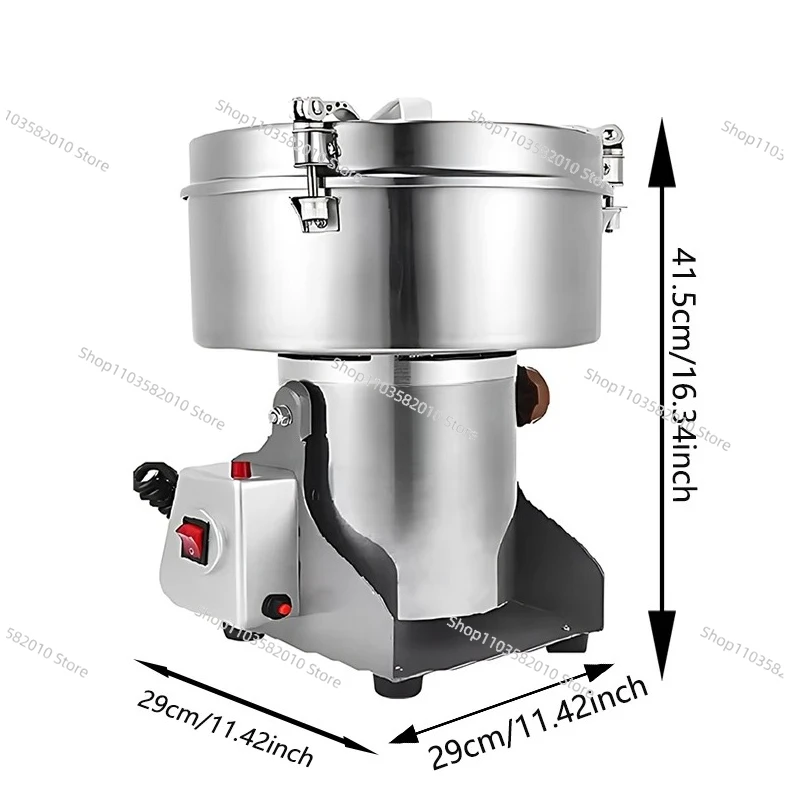 4500g Powder Machine Grinder Mill High Speed Flour Grain Herbs Commercial Cereals Spices Grinder