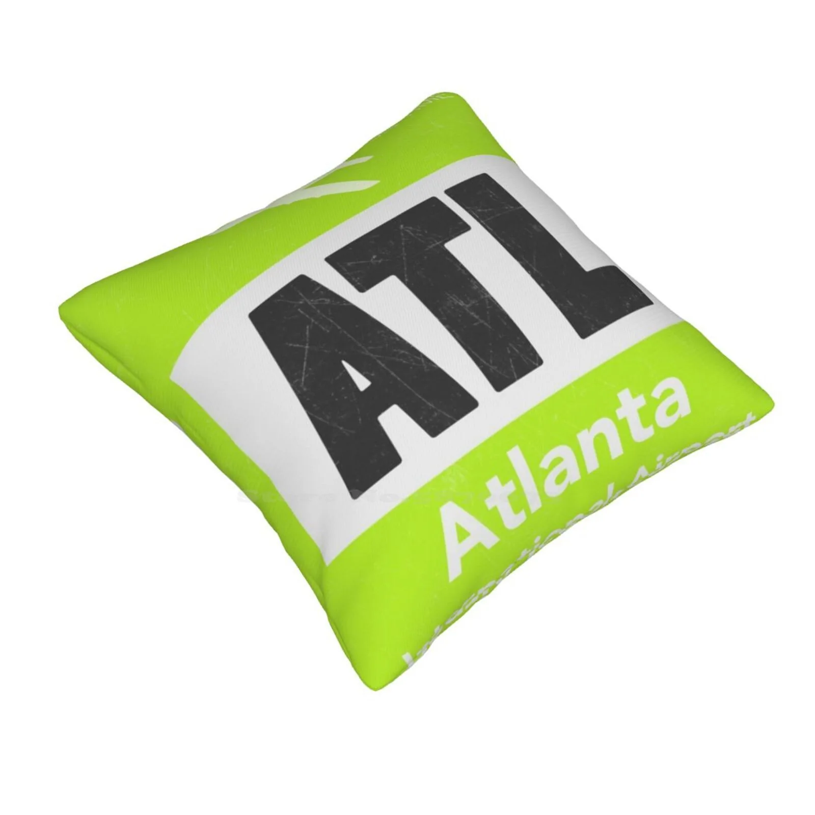 Atl Atlanta Green Soft Comfortable Pillowcase Philadelphia Usa American Pennsylvania Airports Trip Swing Touring Trekking