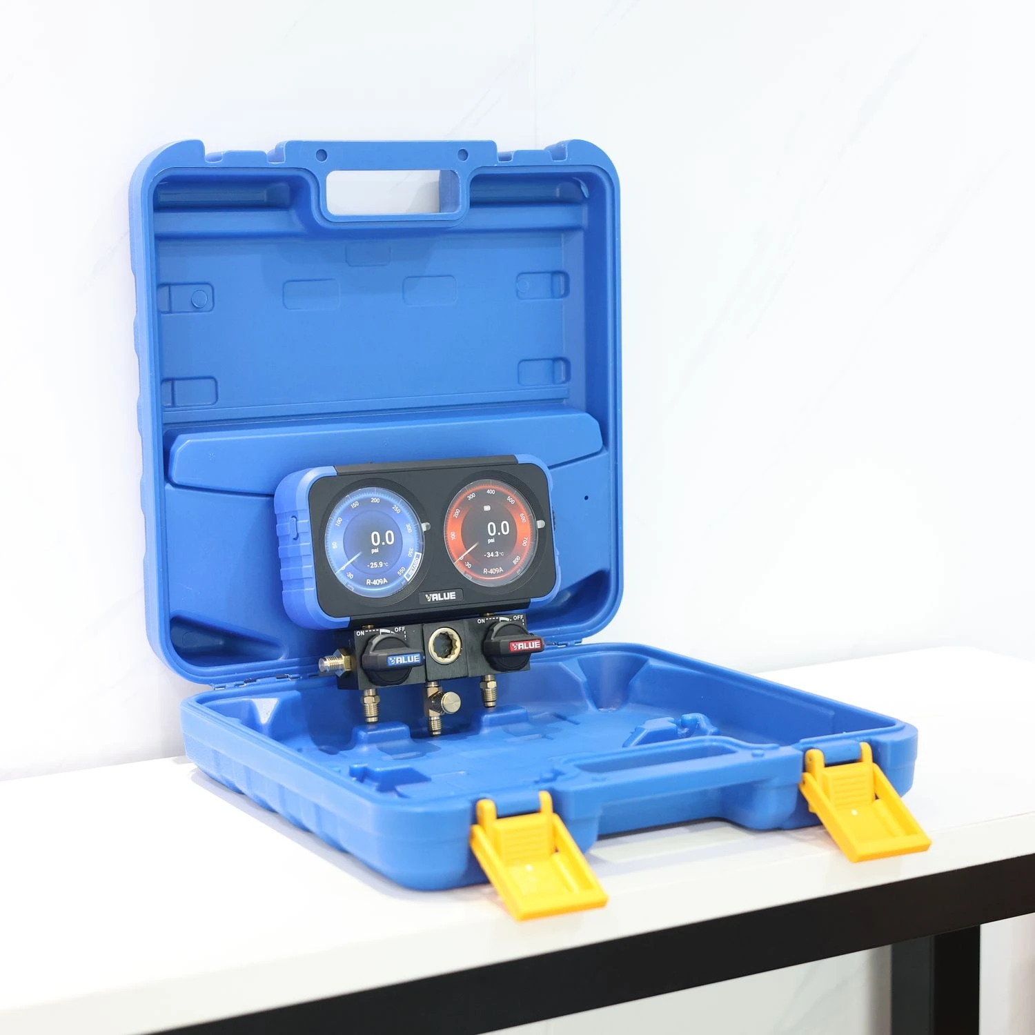 VRM2-X Digital Refrigerant Manifold Gauge Set, HVAC R134a R22 R410A Freon Pressure Meter for AC Repair
