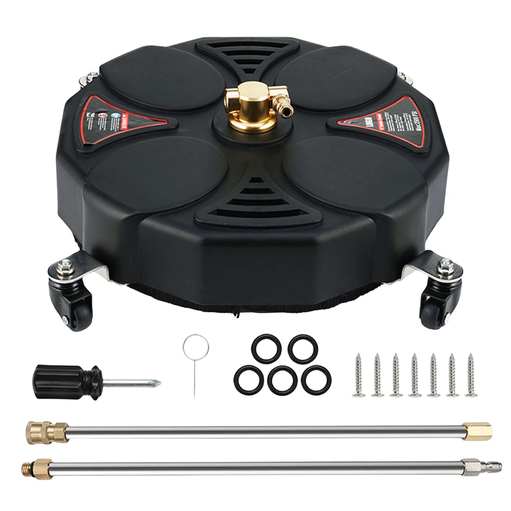 

Surface Cleaner Attachment with Extension Wand Pressure Washer 1/4 Quick Connector Powerful Pressure Washer Replacement Nozzles