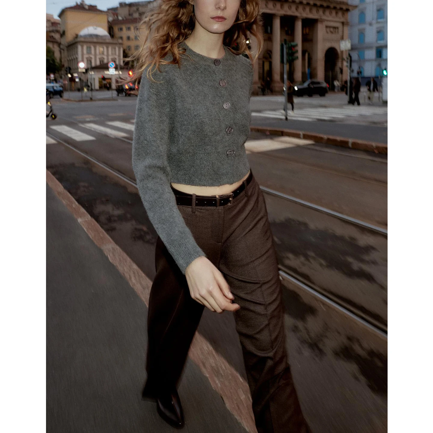 خريف شتاء جديد وصول المرأة عادية Sle ort محبوك Jaet طويل Sve جولة Ne زر التفاصيل لينة ألياف البوليستر