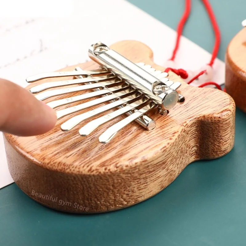 8-schlüssel Mini Kalimba Daumen Klavier Holz Daumen Klavier kinder Geschenk Tragbare Tasche Tastatur Klavier