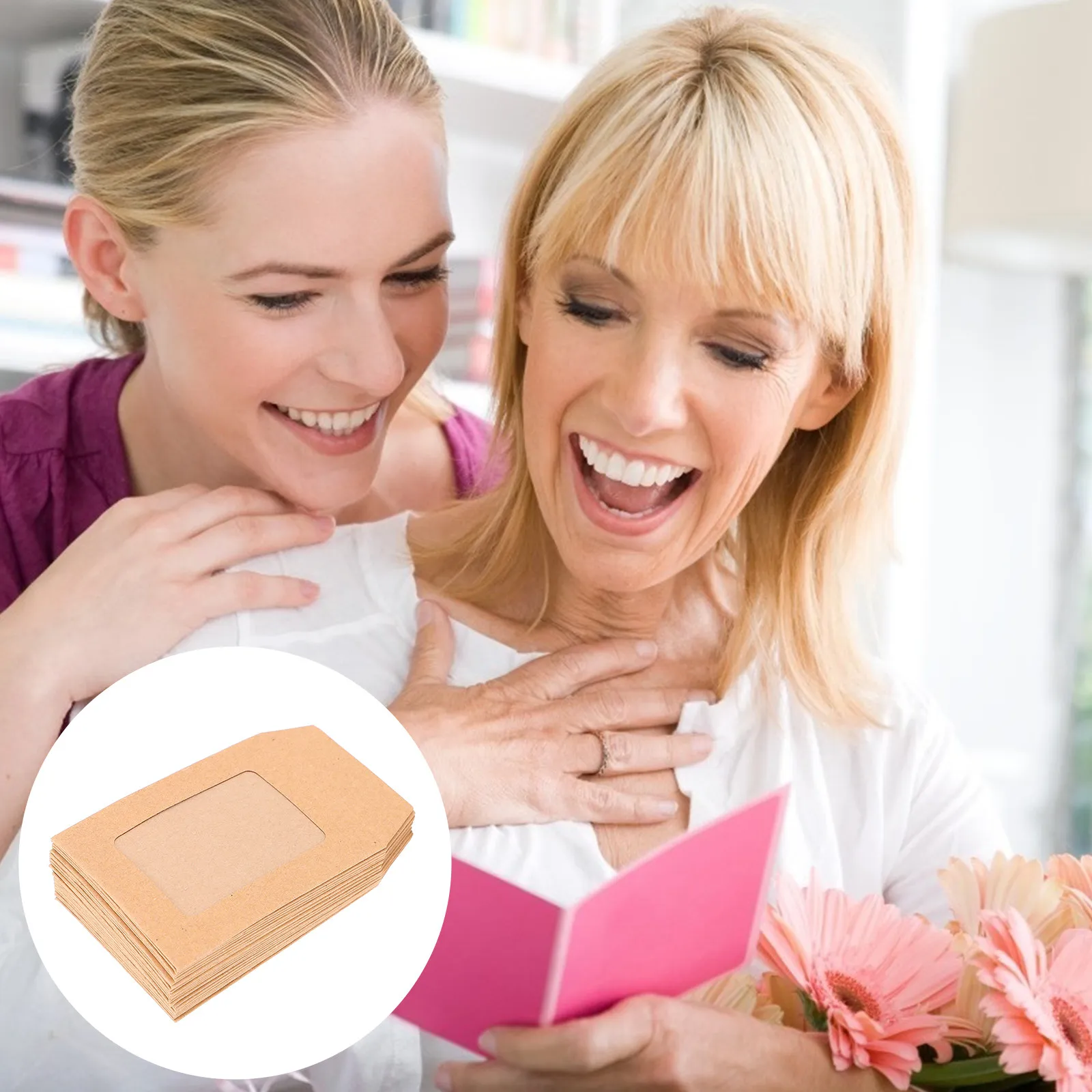 

25Pcs Kraft Paper Envelopes Blank Mailing Envelopes for Greeting Cards Invitations Business Cards Photo Storage Organizer