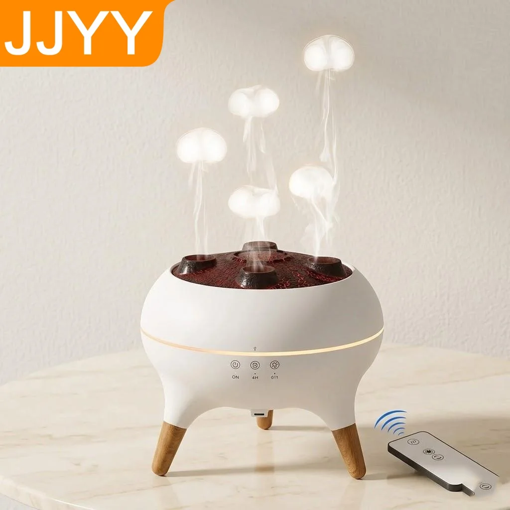 

Бесшумный увлажнитель-медуза для спальни, 28 дБ, аромадиффузор с 7 цветами подсветки, автоматическое отключение, холодный туман, декор для дома