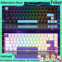 Feker Fighting68 Magnetic Switch Mechanical Keyboard Wired 8K Gaming Keyboard Customized Keyboard RGB Hot swap Accessorie Gifts