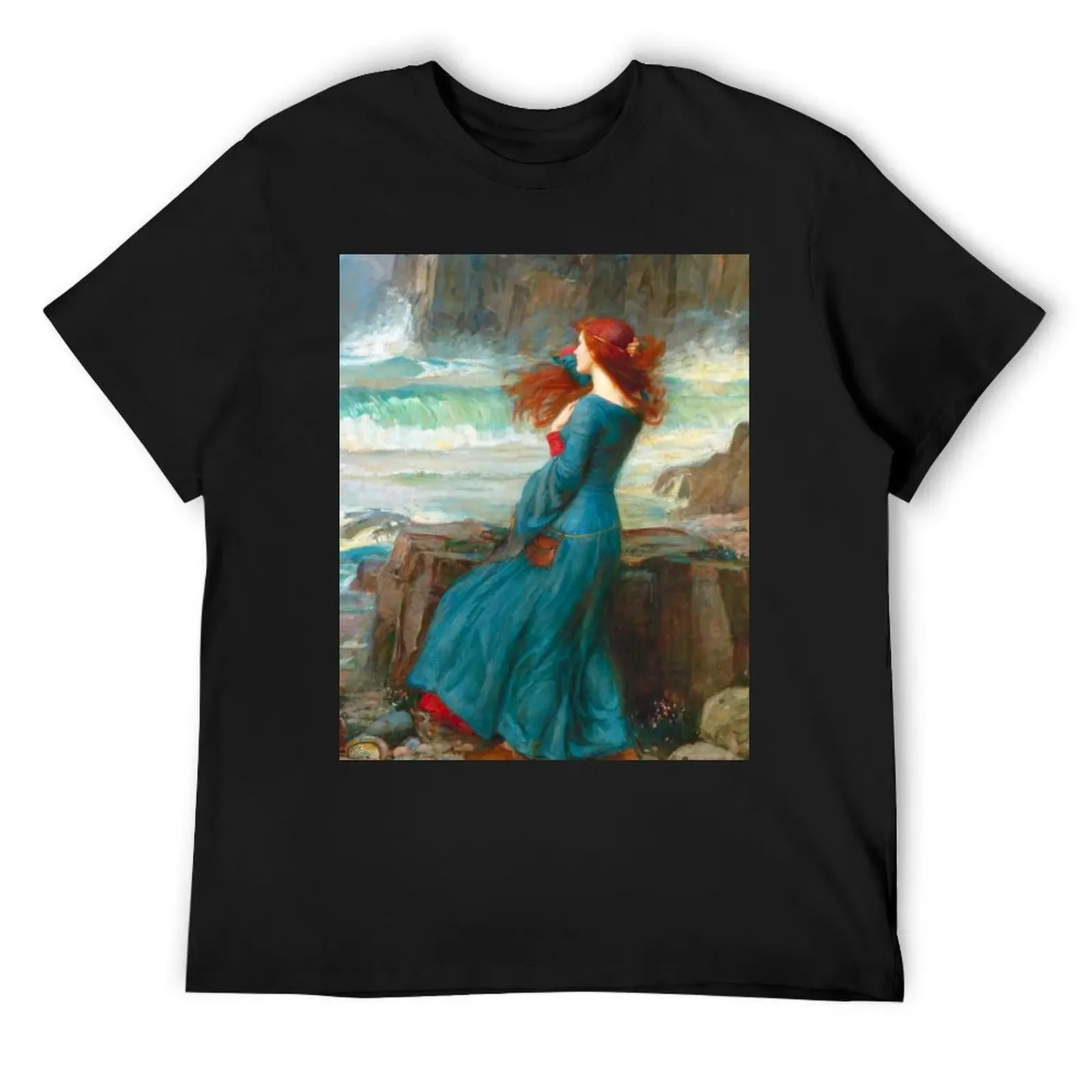 John William Waterhouse Miranda (The Tempest) T-Shirt man t shirt graphic t shirts Men's t-shirts