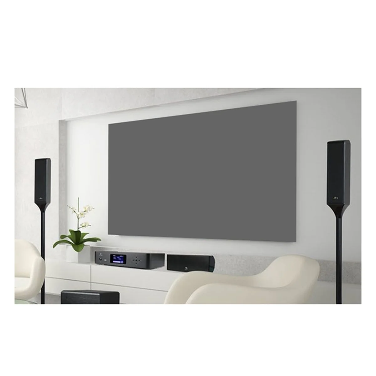 

NEW High Brightness Portable Projection Screen Anti-Light Projector Curtain Metal Reflective Fabric with Eyelets 60 Inch