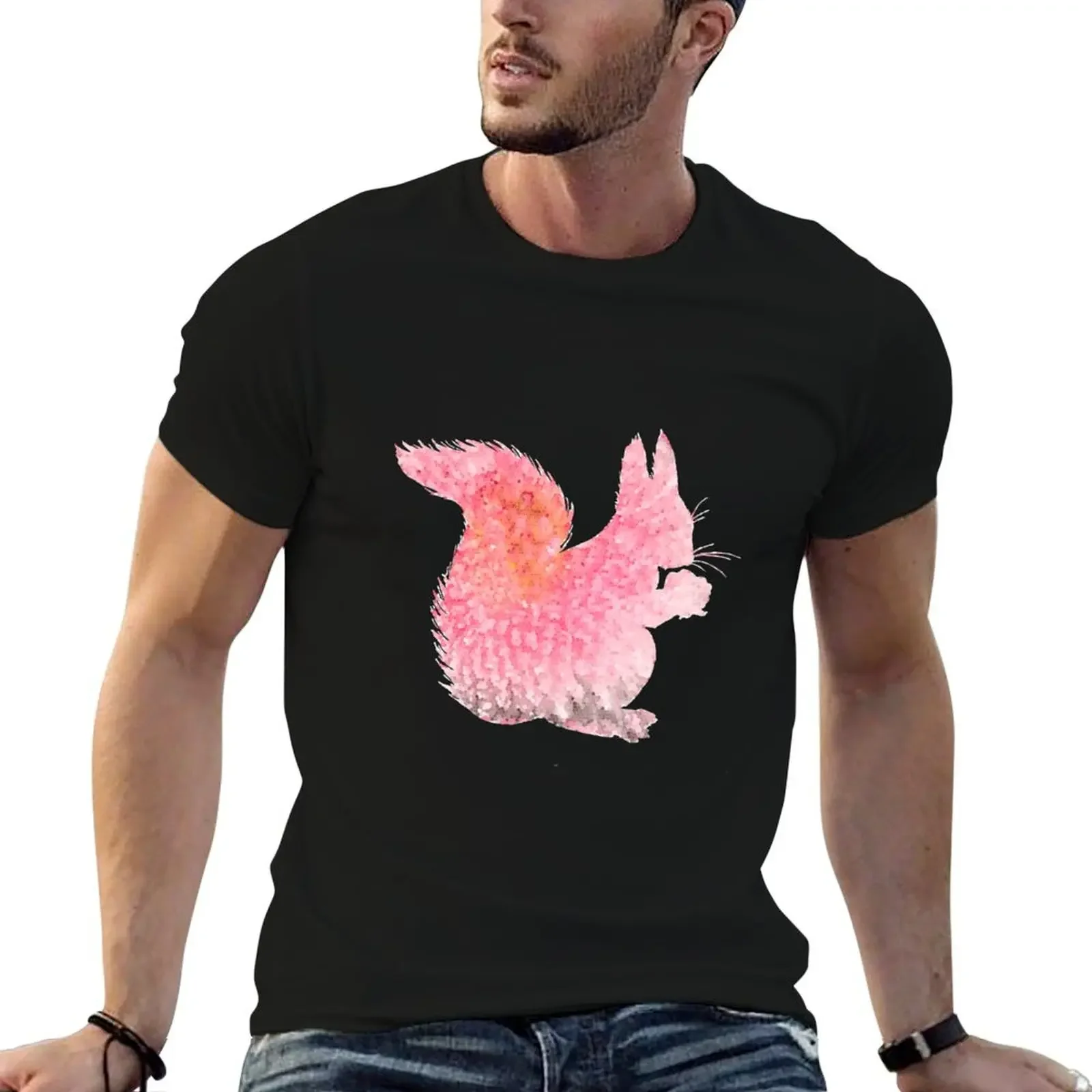 

Pink Squirrel T-Shirt essential t shirt oversized t shirt shirts graphic tees boys animal print Men's clothing