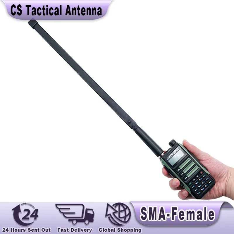 Baofeng Walkie Talkie CS 124CM Tactical Antenna UV-K5 Foldable Aerial SMA-F VHF UHF UV-5R UV-82 UV-S9 Plus UV-9R PLUS UV16 - view 6