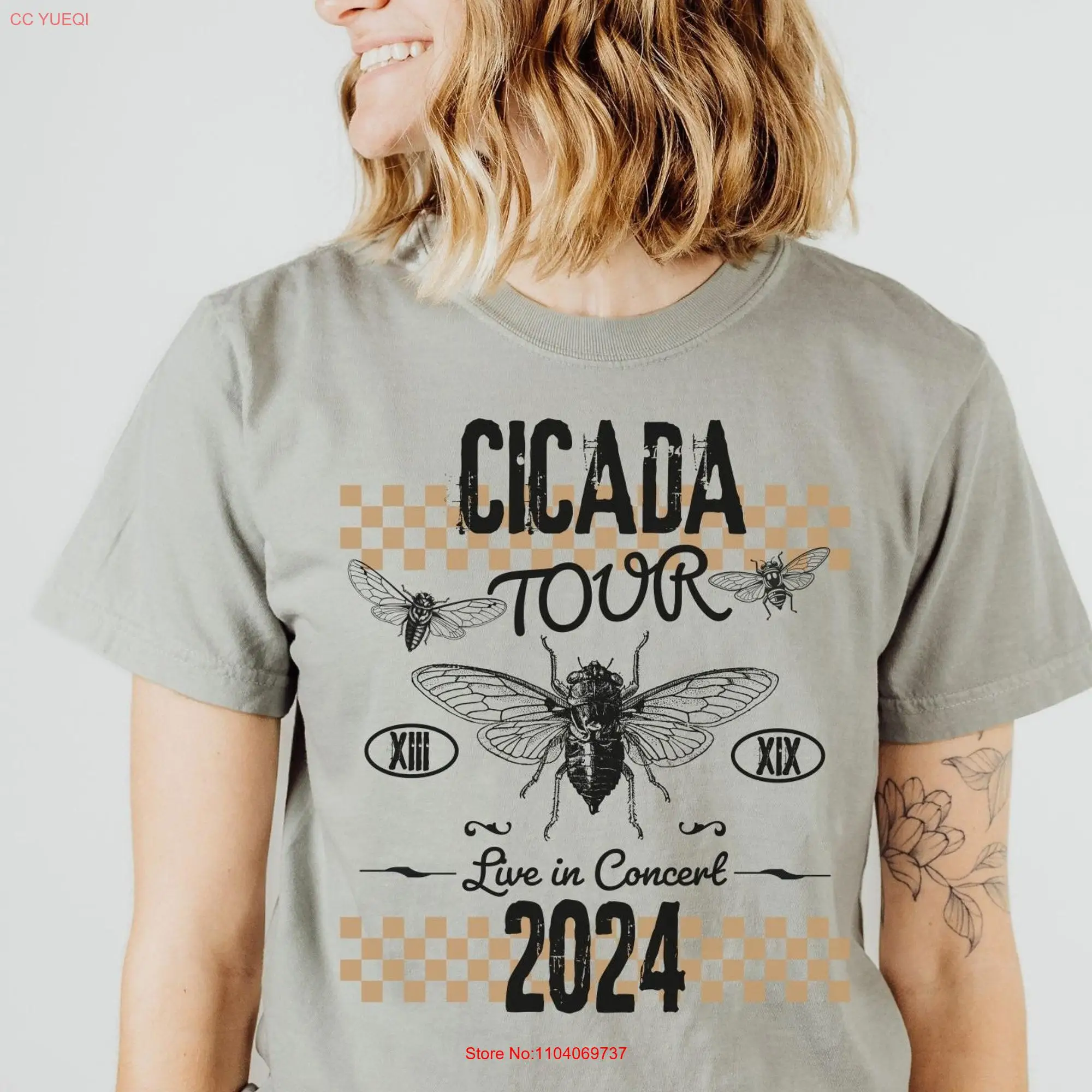 Cicada T Shirt 2024 Cicadas Comfort Colors Brood XIX XIII InsecT Bug Entomology Lover  long or short sleeves