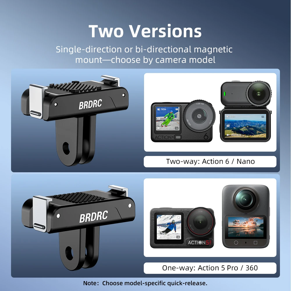 Magnetischer Adapter-Halter für DJI Action 6 5 Pro/4 3 Schnellwechsel-Basis für DJI Osmo 360 NANO Stativ-Adapter Selfie-Zubehör – Detail 7