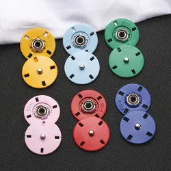 Invisible Snap Button Black Silver Metal Fasteners Press Round Button Concealed Buckle For Garment Sewing Needlework Accessories