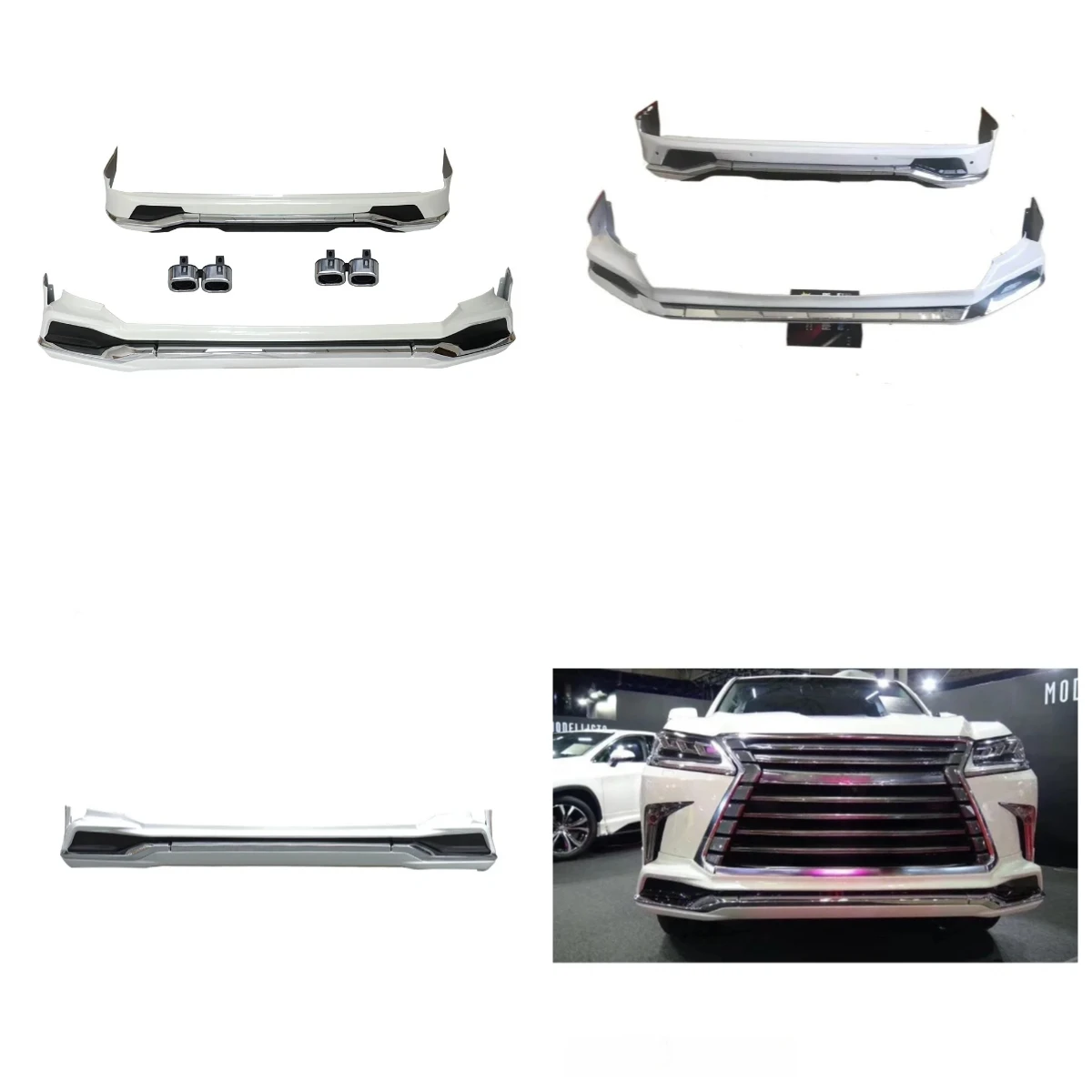 

stlf Front And Rear Bumper Body Kit For LX570 2016-2020 Front Lip