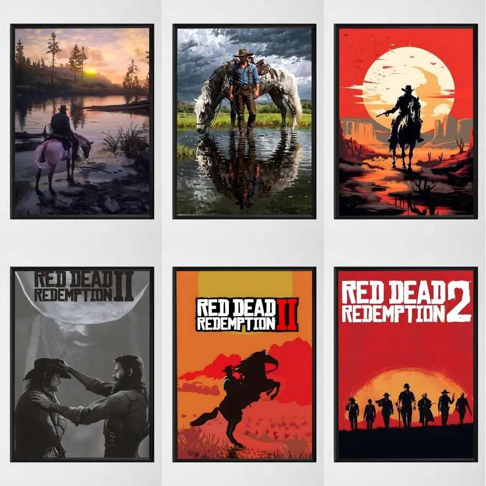 1PC Classic Game R-Red Dead R-Redemption Anime posters Self-