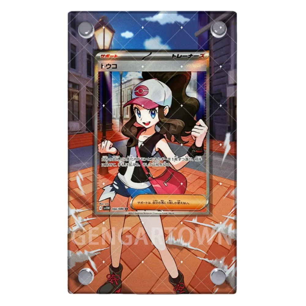 ل أنيمي بوكيمون Ptcg Zekrom Reshiram Zorua Vileplume Tepig Ivysaur الاكريليك بطاقة واقية عرض حالة مهرجان هدية حلية