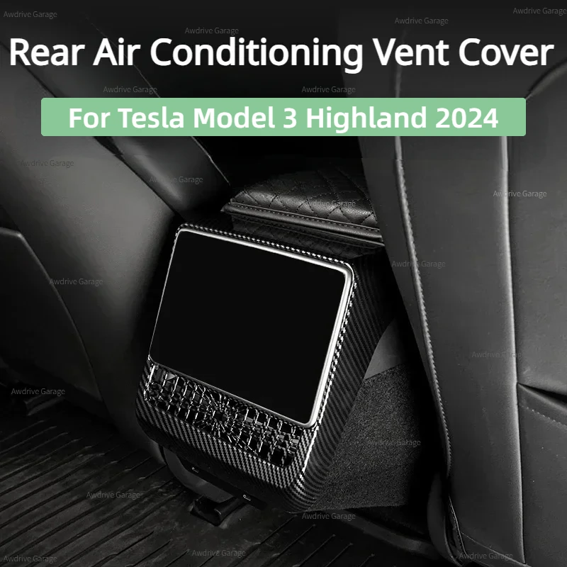 

Rear Air Outlet Vent Cover for Tesla New Model 3 Highland 2024 PLAID Dustproof Protective Cover Patch Car Interior Accessories