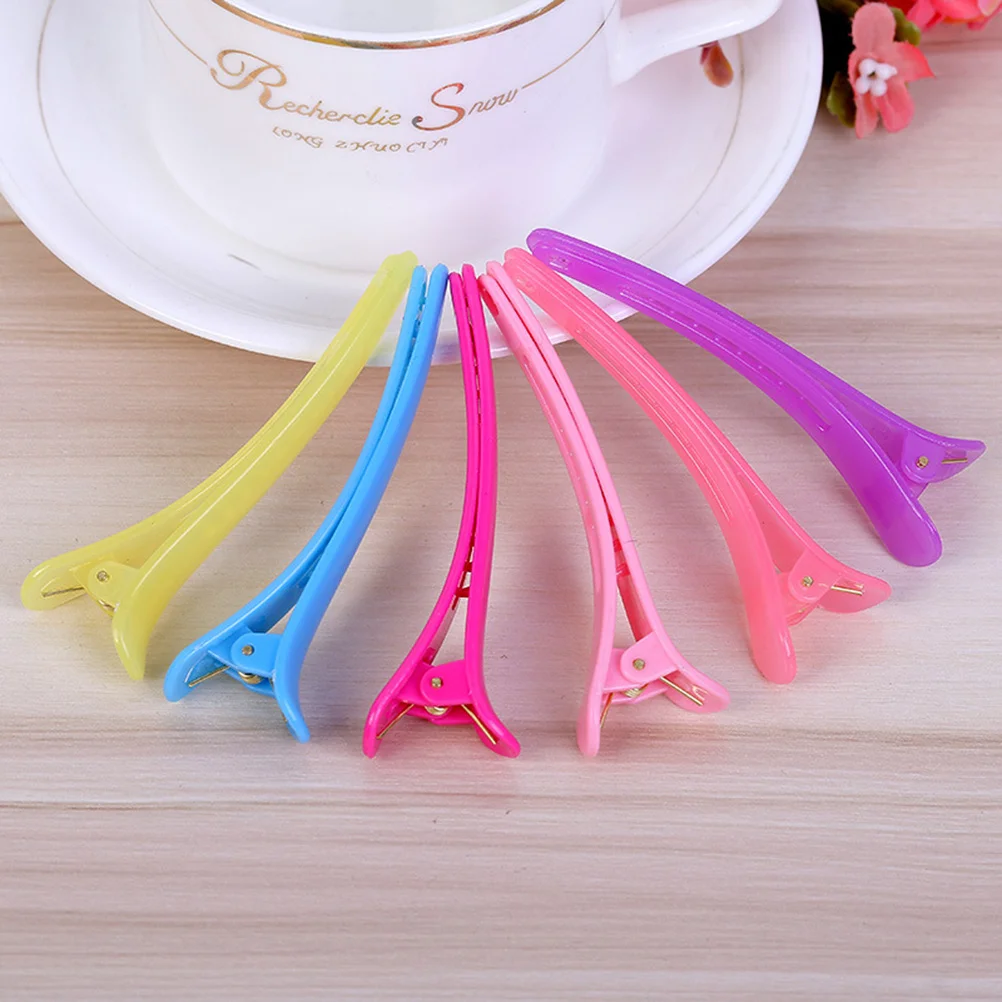 

50pcs Duckbill Hair Clips Multicolor Plastic Teeth Clamps Salon Styling Grip For Hairdresser Yoga Makeup Diy Accessory