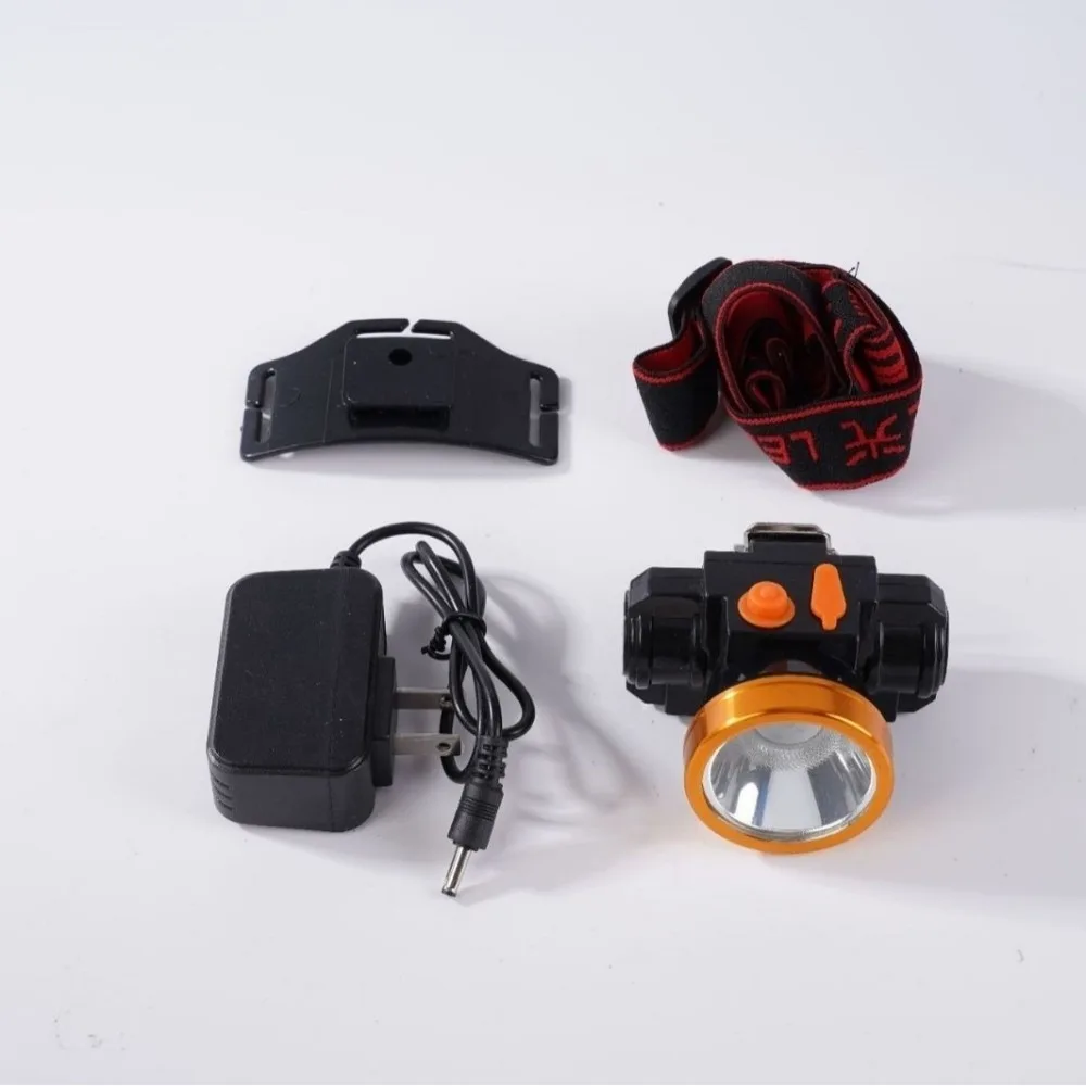 Rechargeable LED Mining Headlamp Waterproof Large Battery Hard Hat Clip Mining Lamp Long Runtime Clip and Strap Dual Wear