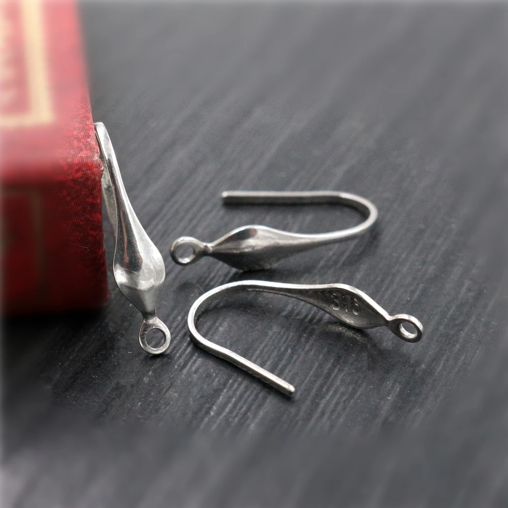 20*10mm 20pcs/Lot 316 Stainless Steel Gold Rose Gold High Quality Earring Hooks Wire Settings Base Settings Whole Sale