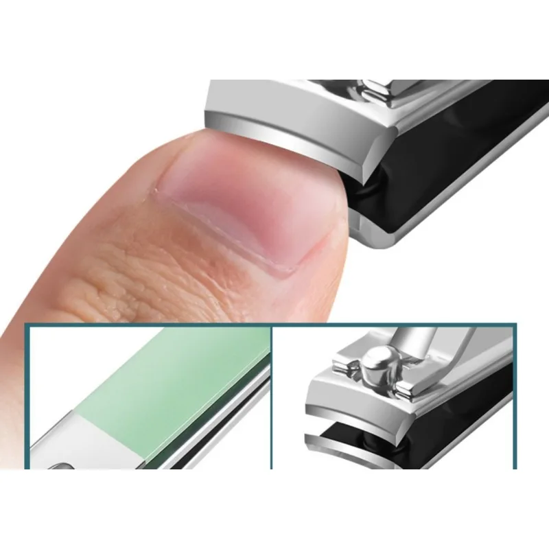 7 Uds. Juego de cortaúñas con cuchara para oreja, cortaúñas, caja cortaúñas, cortaúñas, herramienta de recorte de pies, juego de belleza