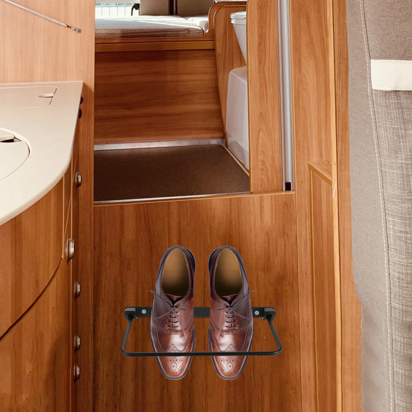 

Foldable Rv Shoe Rack Aluminum Space-Saving Shoe Storage For Apartments Dorm Rooms Portable Organizer Easy Assembly