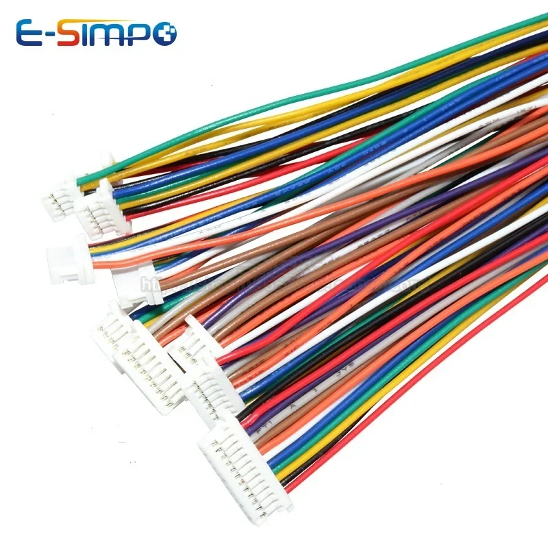 10Pcs SH 1.0 28AWG 20cm DIY Single Head Connector SH1.0 JST 2/3/4/5/6/7/8/9/10 Pin Electronic Terminal Plug Wire Cable