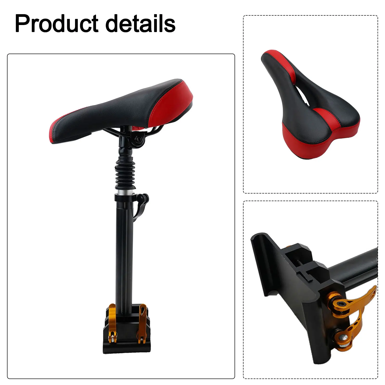 Practical Absorbing Chair Foldable Hock For Seat Saddle E-Scooter ABS+metal SEAT Saddle Size:37*20*13cm 1650g 1