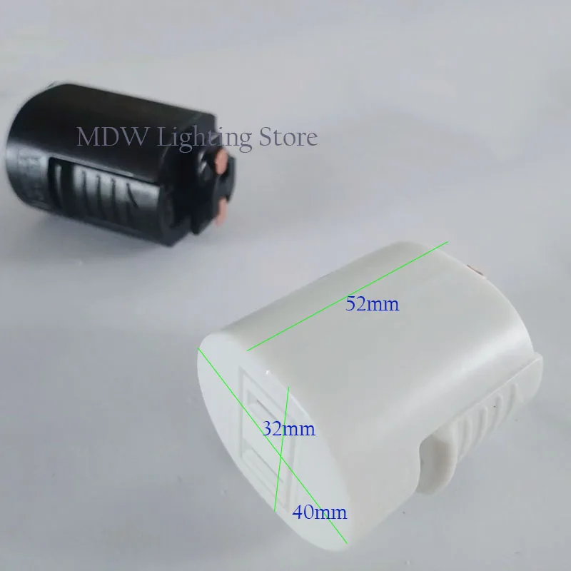12pcs Japanese Standard 2-Wire Track Adapter, Oval Shape Track Head to Socket Outlet Converter for JIS Track Lighting System