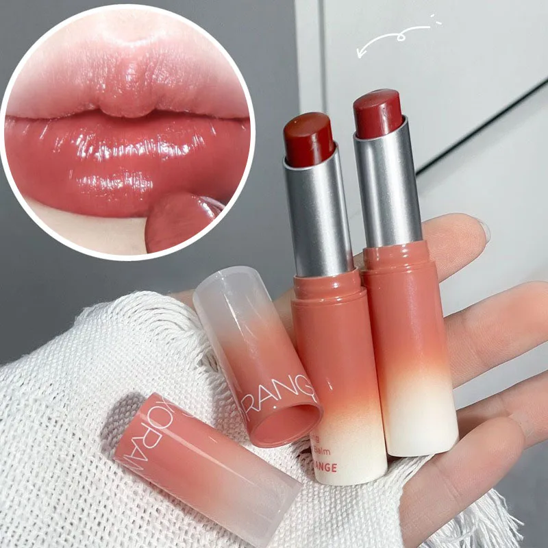 Brillo de labios resistente al agua, brillo de labios sólido, gelatina, cerezas, tinte de labios rojo, lápiz labial hidratante de duración clara, espejo, taza antiadherente, maquillaje de lápiz labial
