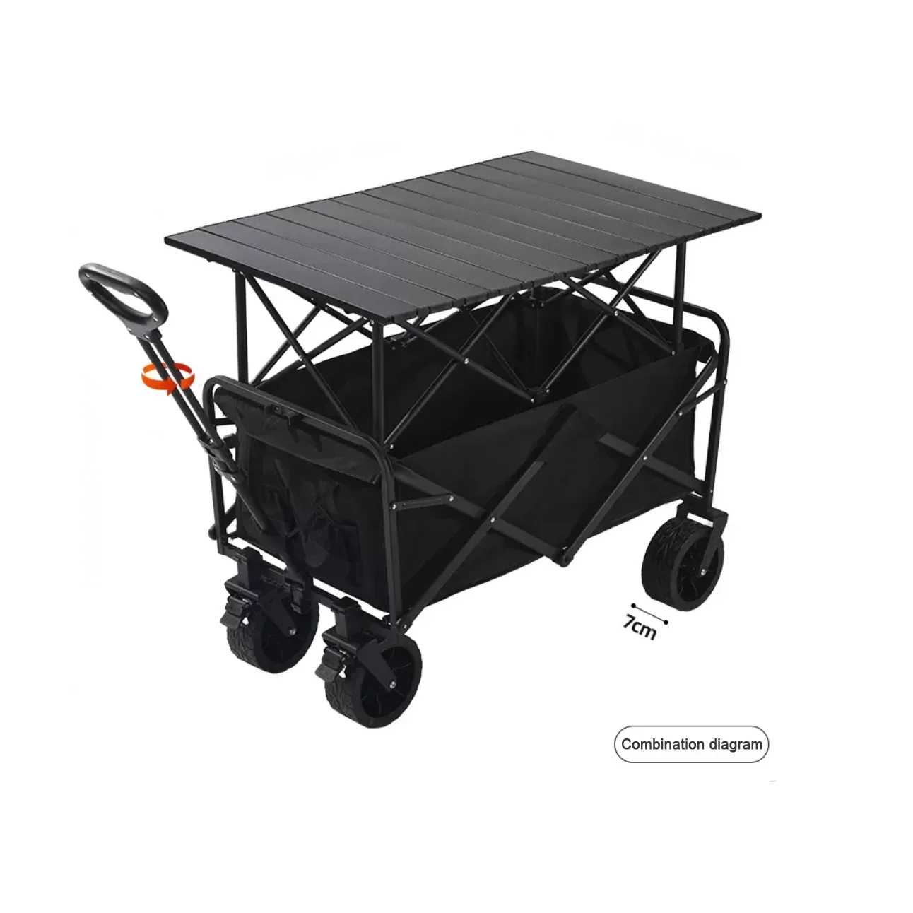 Outdoor Table Camping Cart Night Market Stall Picnic Trolley Foldable