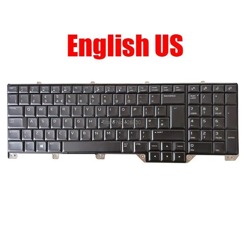 US JP FR Laptop Keyboard For Alienware Area-51m A51M English French Japanese Black With Backlit New