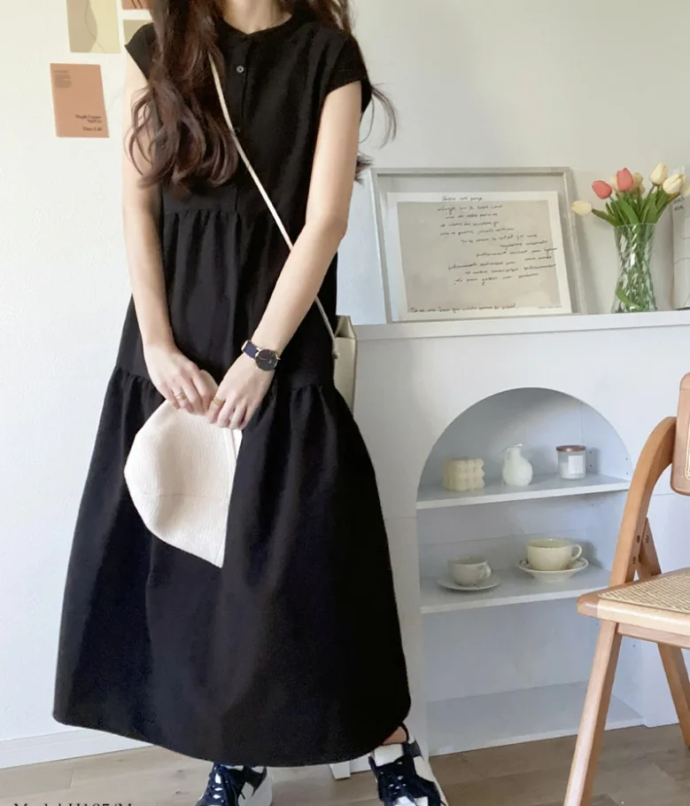 Zoete Japanse Sle ronde Ne gestreepte Svel Dr A-lijn midi rok enkele knoopsluiting zomer Faion dames Dr