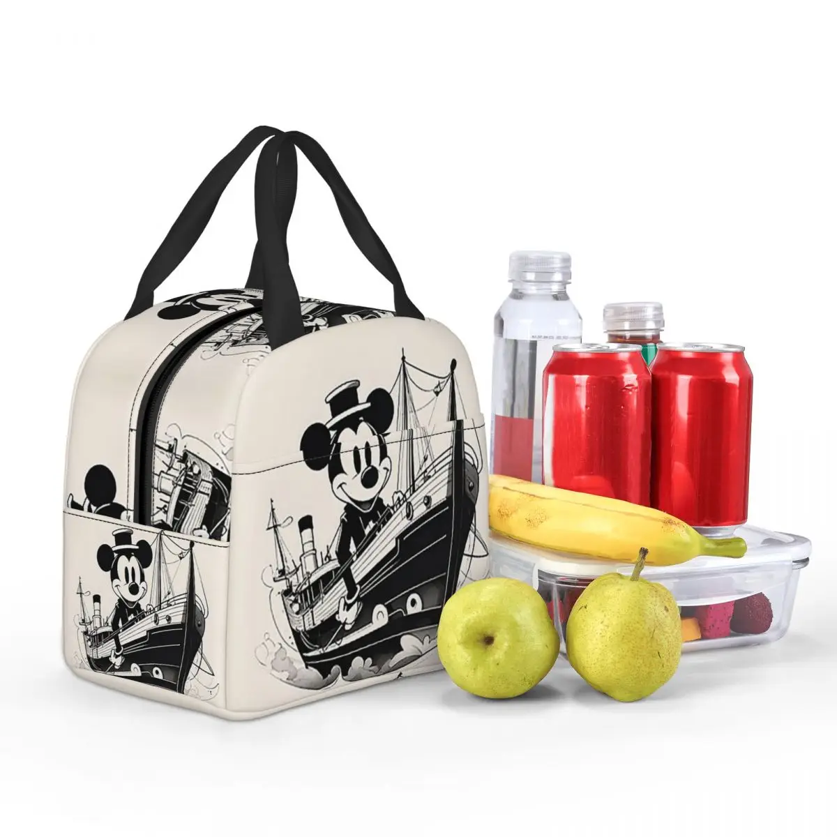 Bolsas de almuerzo de Mickey Mouse, caja Bento aislada, bolsa de almuerzo portátil, bolsas de Picnic, bolsa térmica más fresca para mujer, viaje de estudiante