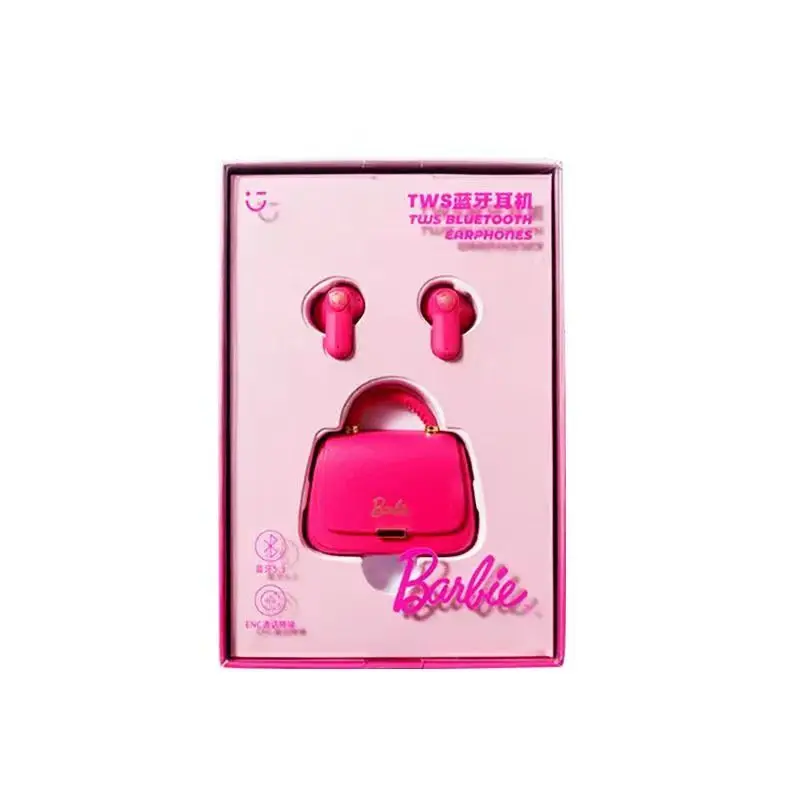 Barbie Wireless Earphone Kawaii Portable Convenient Charging Compartment Stylish Trendy Movie Decoration Cute Girls Gift Lovely