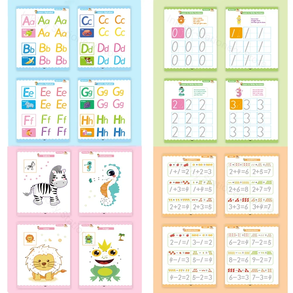 Magical Tracing Workbook Erasable Magic Books for Children Reusable Notebook Writing for Lettering Calligraphy Set Montessori